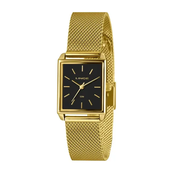 Lince Feminino Dourado Quadrado LQG4766L25 P1KX