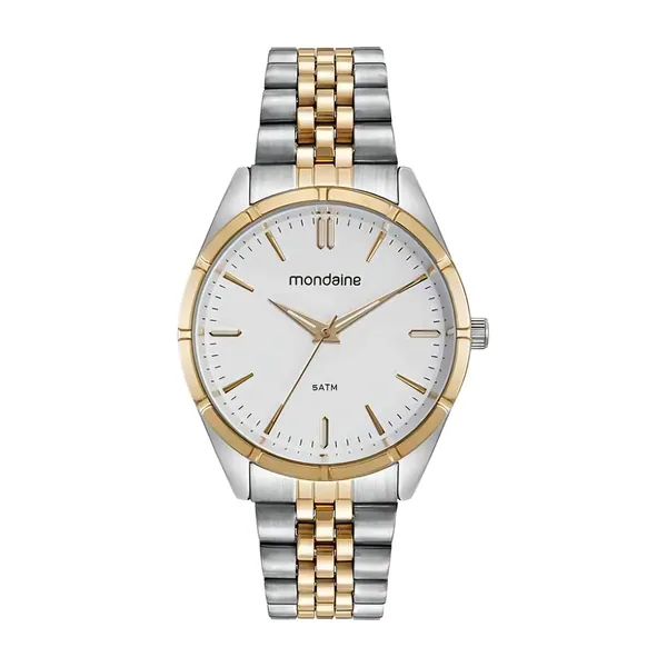 Mondaine Masculino Prata e Dourado 32567GPMVBE3
