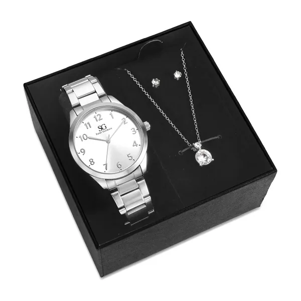 Saint Germain Colar Brincos Prata Feminino