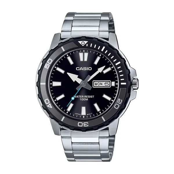 Casio Masculino Analógico de Aço Inoxidável Prateado