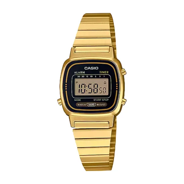 Casio Feminino LA670WGA-1DF Mini Dourado Vintage