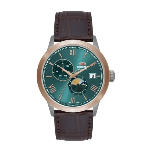 Orient Masculino Automático Couro YN6MC034 E3NX